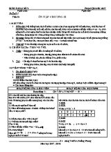 Giáo án Đại số Lớp 9 - Tiết 29 Ôn tập Chương II - Năm học 2017-2018 - Phạm Quang Huy